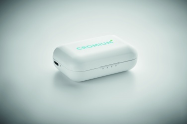 Logo trade advertising products picture of: TWS earbuds with charging base