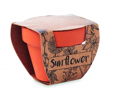 Logo trade promotional gifts image of: Terracotta pot 'sunflower'