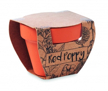 Logo trade promotional giveaways picture of: Terracotta pot 'poppy'