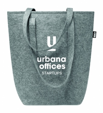 Logo trade business gifts image of: RPET felt shopping bag