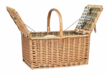 Logotrade promotional product picture of: Wicker picnic basket 4 people