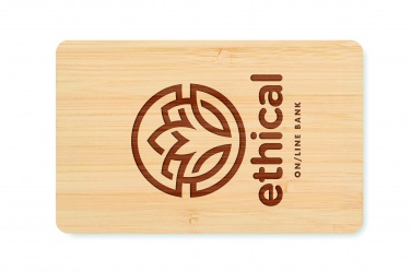 Logo trade promotional products picture of: RFID card in bamboo material