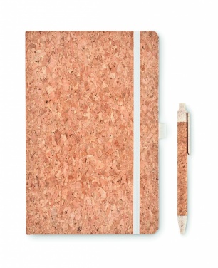Logo trade promotional item photo of: A5 cork notebook with pen