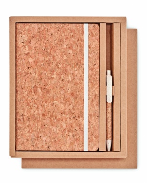 Logotrade promotional gift picture of: A5 cork notebook with pen