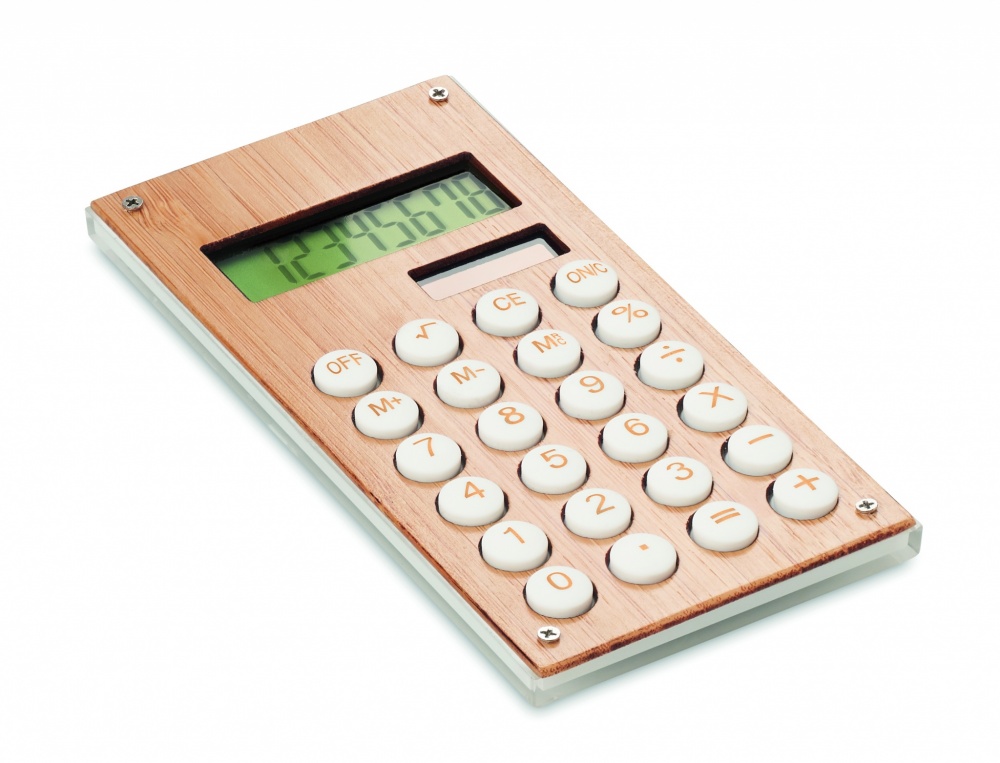 Logotrade advertising product image of: 8 digit bamboo calculator