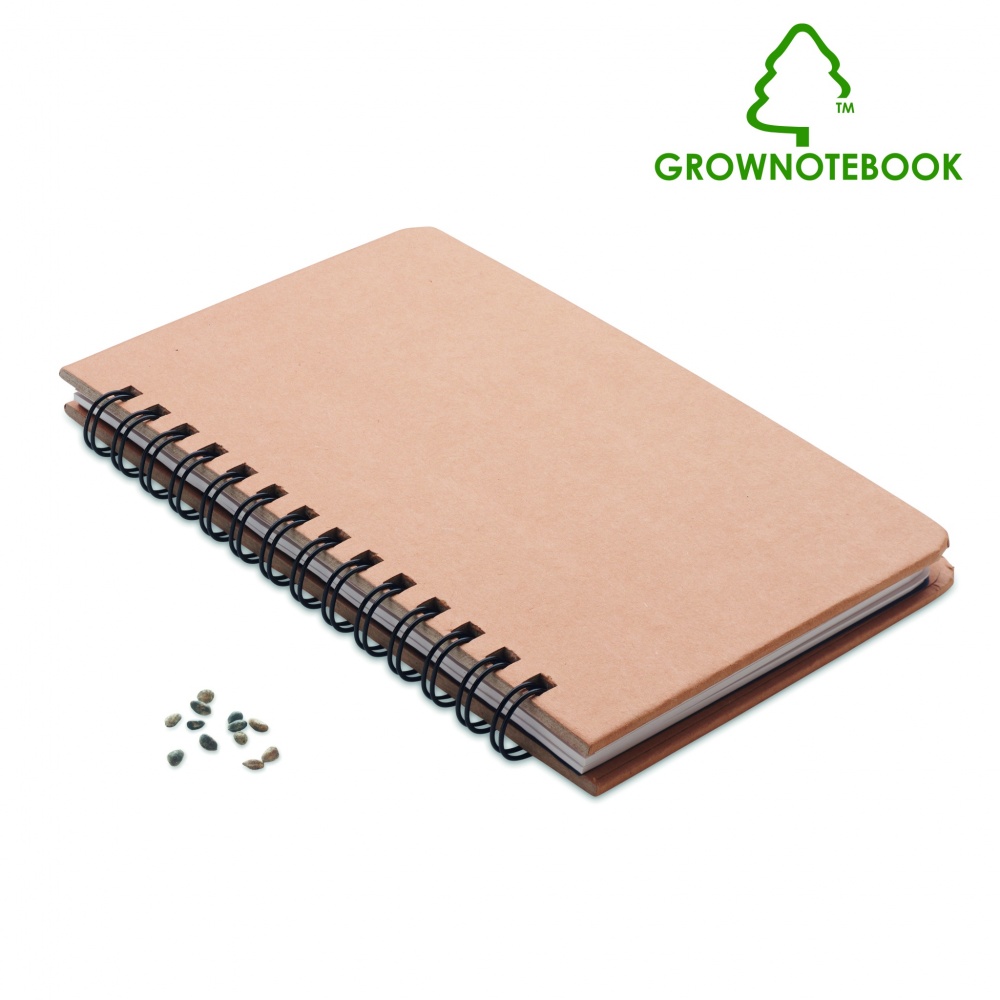 Logo trade promotional products picture of: A5 Pine tree GROWNOTEBOOK™