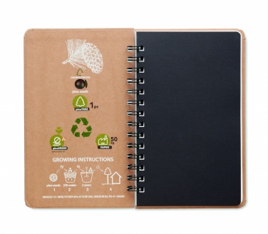 Logo trade promotional gift photo of: A5 Pine tree GROWNOTEBOOK™