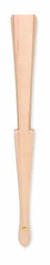 Logo trade promotional merchandise image of: Wood hand fan with cork fabric