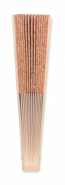 Logotrade promotional merchandise image of: Wood hand fan with cork fabric