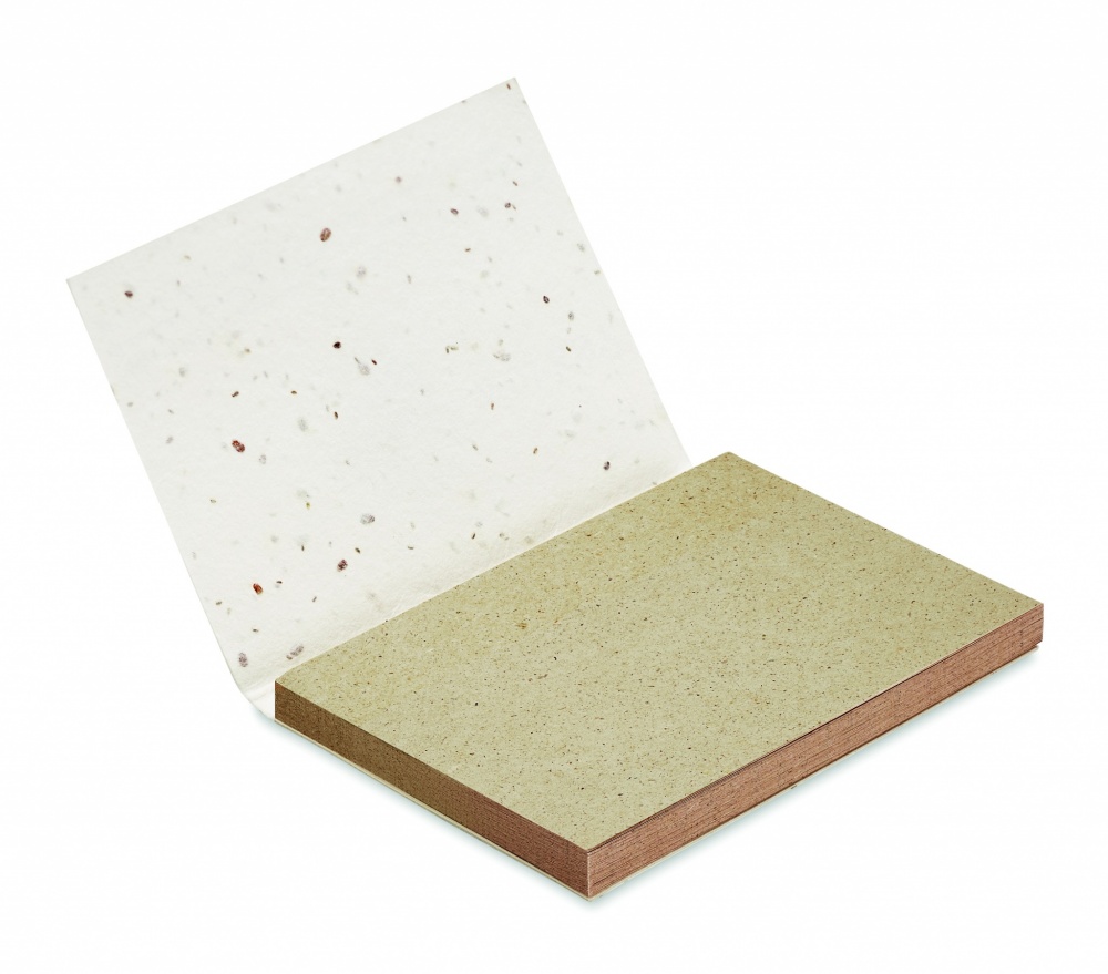 Logotrade promotional item image of: Grass/seed paper memo pad