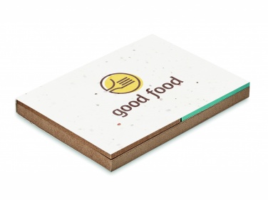 Logo trade promotional giveaway photo of: Grass/seed paper memo pad