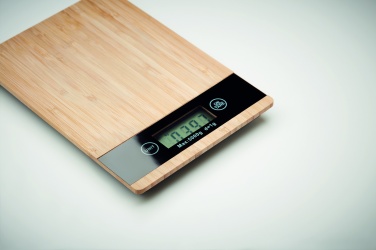 Logo trade promotional giveaways picture of: Bamboo digital kitchen scales