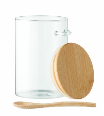 Logotrade promotional merchandise photo of: Glass jar with spoon 600 ml
