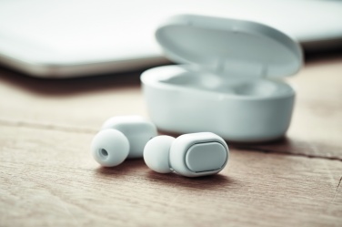 Logo trade promotional gifts image of: Recycled ABS TWS earbuds