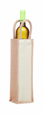 Logotrade promotional giveaway image of: Jute wine bag for one bottle