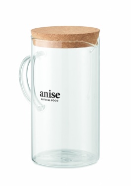 Logo trade promotional merchandise image of: Borosilicate glass decanter 1L