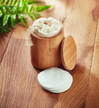 Logotrade promotional products photo of: Bamboo fibre cleansing pad set