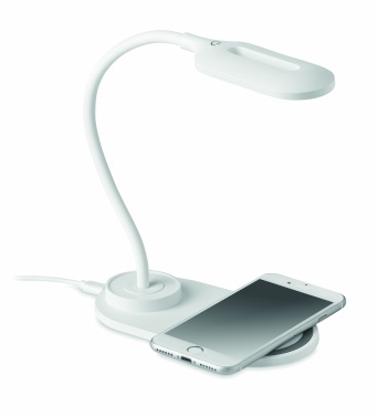 Logo trade business gift photo of: Desktop light and charger 10W