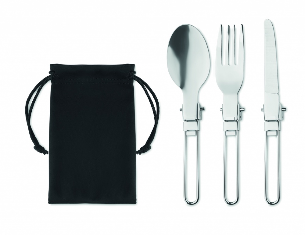 Logo trade corporate gift photo of: 3-piece camping cutlery set