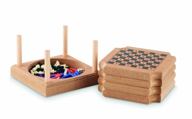 Logo trade promotional gifts image of: 4-piece coaster game set