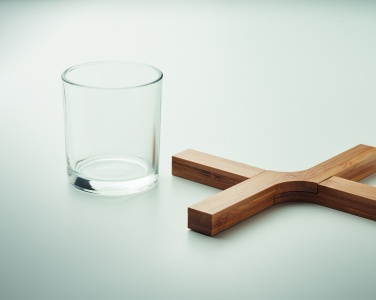 Logo trade promotional merchandise picture of: Bamboo foldable pot stand