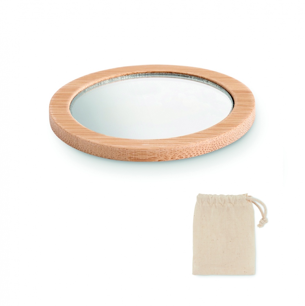 Logotrade promotional product picture of: Bamboo make-up mirror