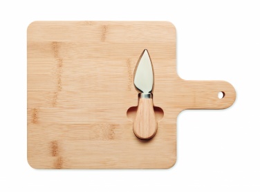 Logo trade promotional products image of: Cheese board set in bamboo Bremen