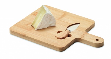 Logo trade promotional items picture of: Cheese board set in bamboo Bremen