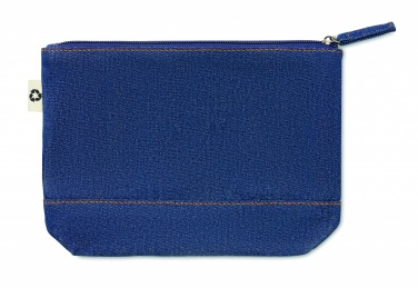 Logo trade promotional giveaways image of: Recycled denim cosmetic pouch