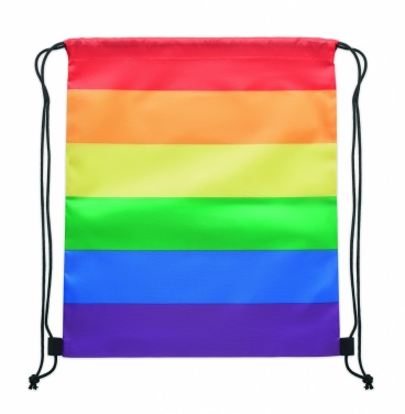 Logotrade promotional item image of: Rainbow RPET drawstring bag