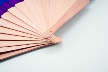 Logo trade promotional gift photo of: Rainbow wooden hand fan