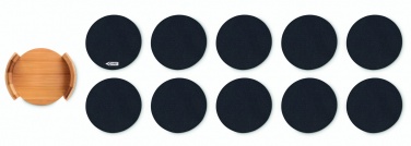 Logotrade promotional giveaway picture of: RPET coasters in bamboo holder