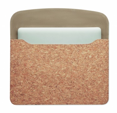 Logo trade promotional giveaways picture of: Cork laptop bag magnetic flap