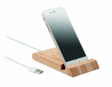 Logotrade advertising products photo of: Bamboo wireless charger  10W ODOS