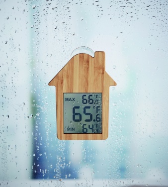 Logo trade promotional gifts picture of: Bamboo weather station HISA