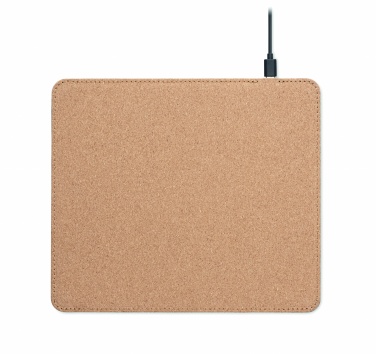 Logotrade business gift image of: Cork mouse mat charger 15W