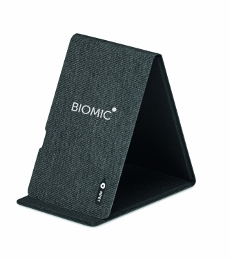 Logo trade business gifts image of: RPET wireless charger 15W