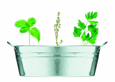 Logo trade promotional merchandise photo of: Zinc tub with 3 herbs seeds