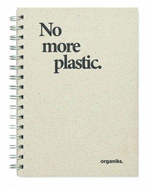 Logo trade promotional item photo of: A5 grass notebook 80 lined