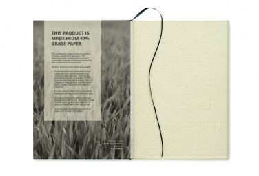 Logo trade business gift photo of: A5 grass notebook 80 lined