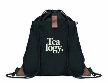 Logo trade business gifts image of: Recycled cotton drawstring bag