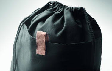 Logo trade corporate gift photo of: Recycled cotton drawstring bag