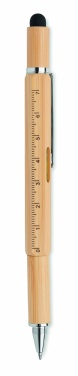 Logotrade promotional gift picture of: Spirit level pen in bamboo