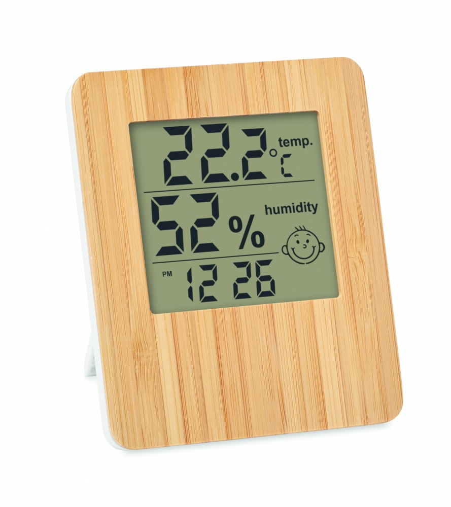 Logotrade advertising product picture of: Bamboo weather station