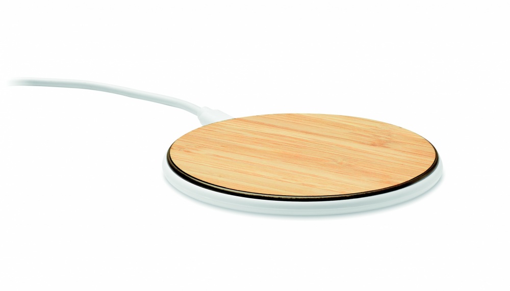 Logotrade promotional product picture of: Bamboo wireless charger 10W