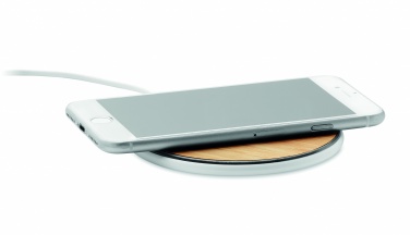 Logo trade promotional giveaways image of: Bamboo wireless charger 10W