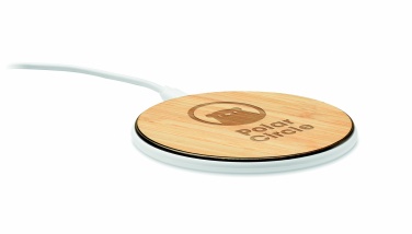 Logo trade promotional gifts image of: Bamboo wireless charger 10W