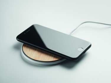 Logo trade promotional gifts image of: Bamboo wireless charger 10W