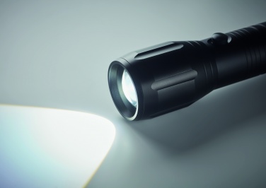 Logo trade business gifts image of: Large aluminium LED flashlight