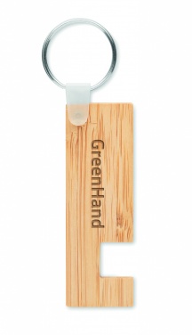 Logotrade advertising product picture of: Bamboo stand and key ring Savonlinna